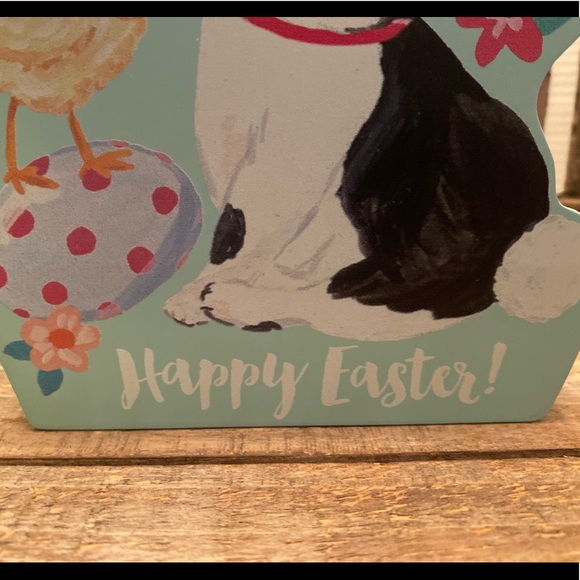 Easter Bunny French Bulldog & Chick Decor Sign, Easter Frenchie Decor Sign - Picture 7 of 16